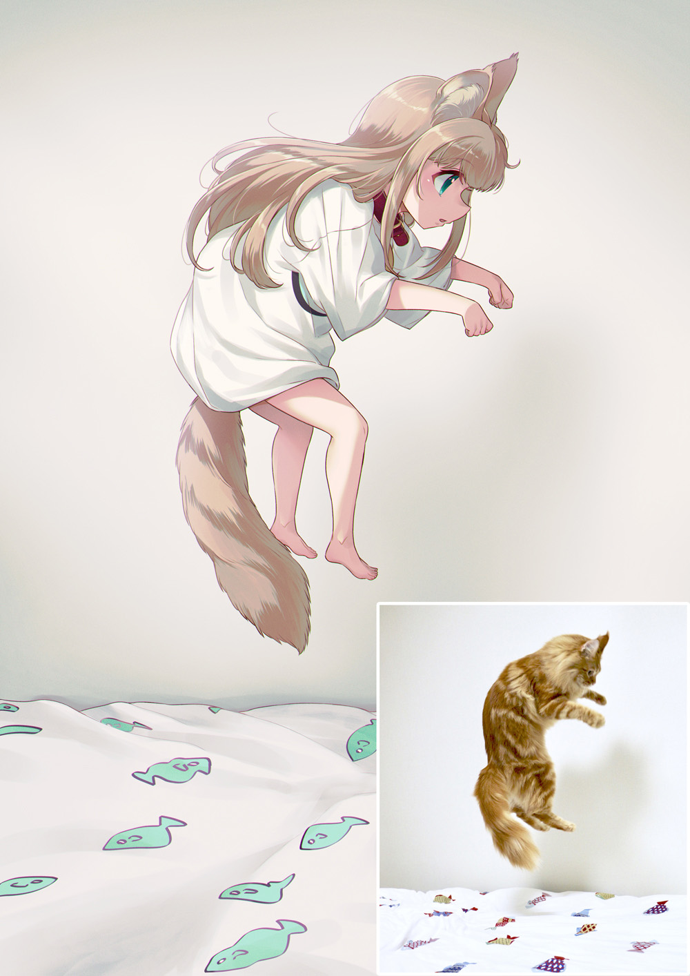 真有此猫！日本插画家40原《将喵星人萝莉化》猫娘就是它的化身！插图