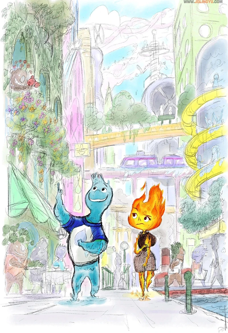 皮克斯动画新作《Elemental》2023 年 6 月上映 融合各种元素的城市舞台