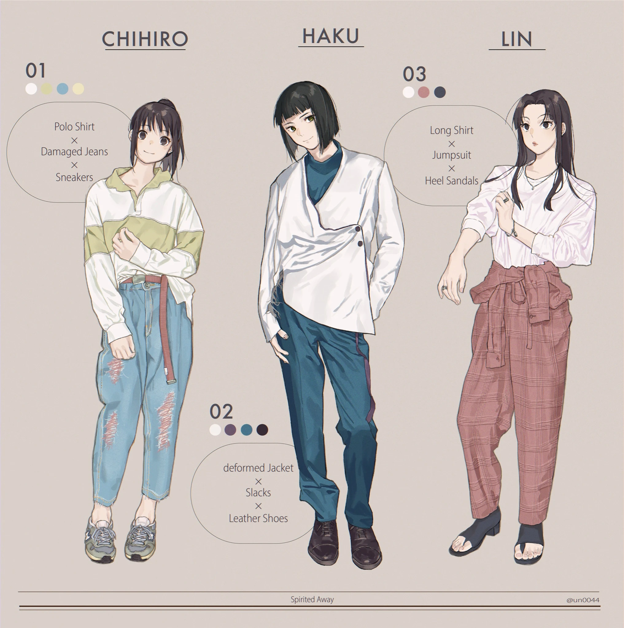 设计感满分《吉卜力角色现代版私服》,白龙好像某一个现代角色?