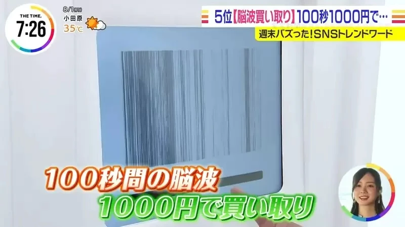 《日本收购脑波服务》100秒的脑波卖1000日元 你愿意以这个价格出卖你的大脑吗?