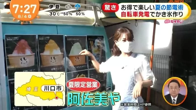 《客人自己用脚做刨冰》踩脚踏车发电折扣50元 先流汗再吃刨冰更好吃?