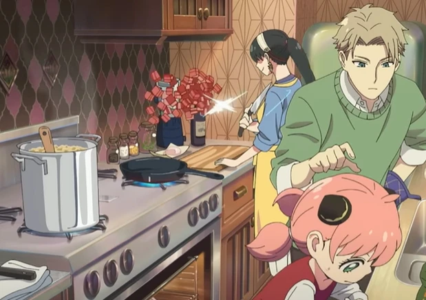 绘师《间谍过家家》片头二创致敬「厨房夫妻失和影片」，笑翻网友！