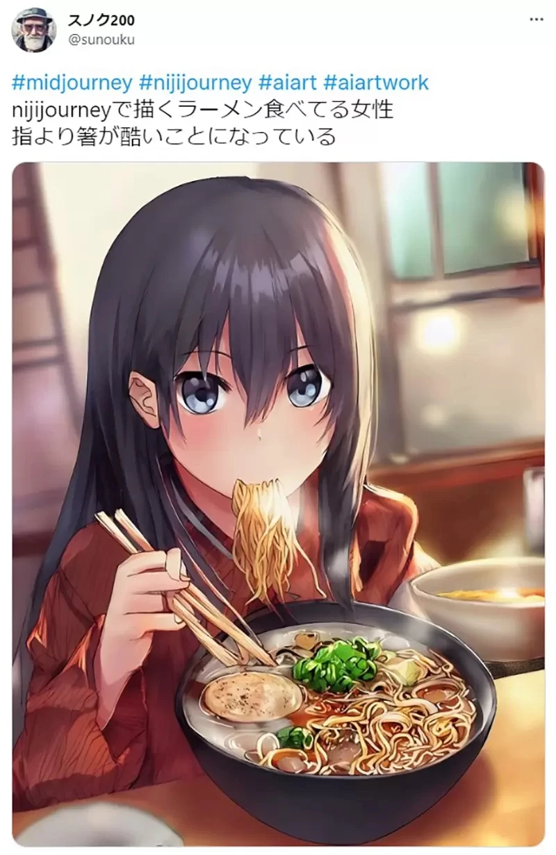 人工智能进化《AI终于会吃拉面了》樋口圆香不再用手抓面吃