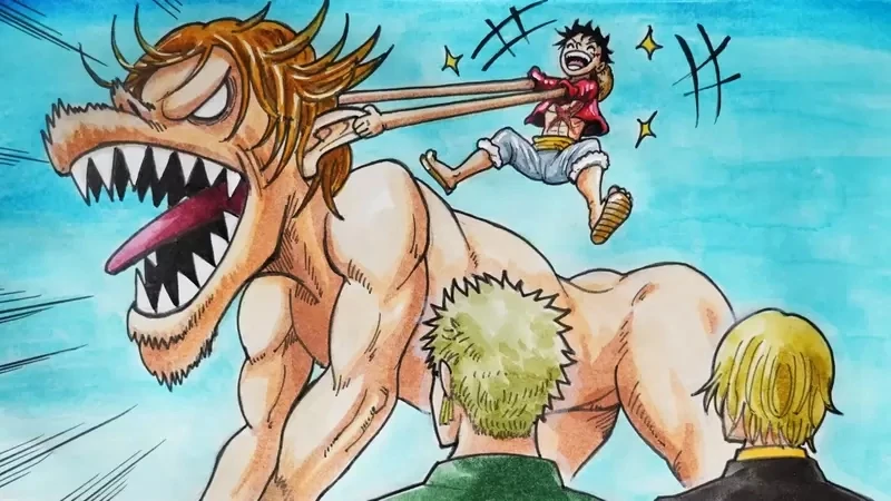 航海王《娜美的12种动漫画风》最后进击的巨人描绘方式也太超恶搞啦