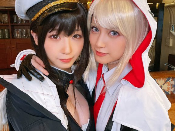梦幻共演《桃月梨子+伊织萌》荒野行动×东京喰种合作活动一起拍写真