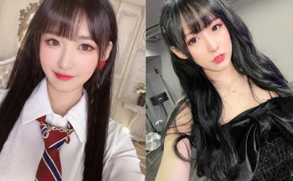 22岁萌妹「兔总裁」黑色小礼服好诱惑，粉嫩肤质好有魅力！