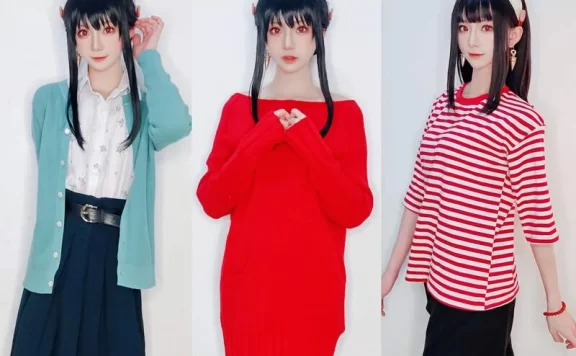 正妹Coser跳起来《间谍过家家x月薪娇妻》眼睛冒爱心老婆跳舞超可爱