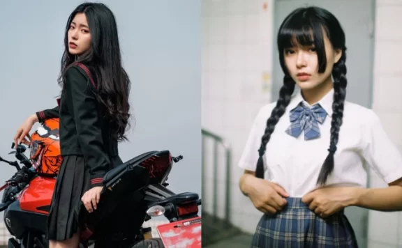 路上拦截学生妹「夏なのに」,大眼回眸整条路被清新力电翻