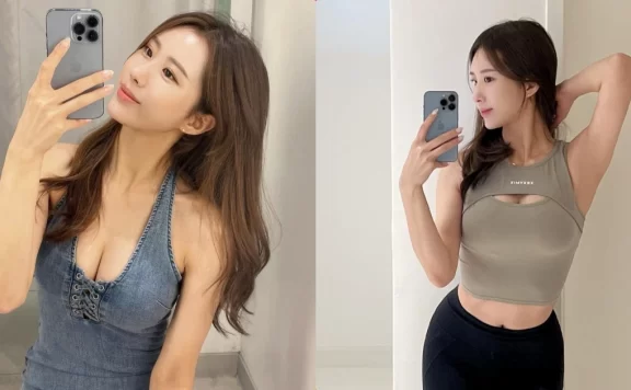 长发姐姐「시아(XIA)」牛仔紧身装自拍超辣,诱人的姿势好吸睛呀!