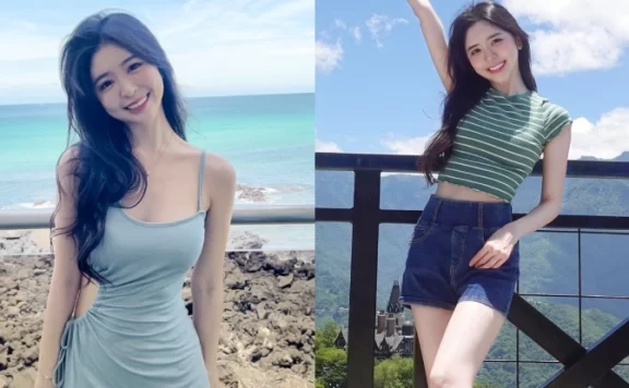 空气正妹「琪琪」随时发射美女光，甜美笑颜狂造粉色恋爱感