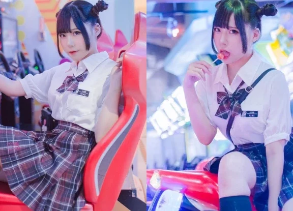 叛逆Coser「鱼鱼Titania」下课先闯游乐场，销魂眼神逼教官们出动