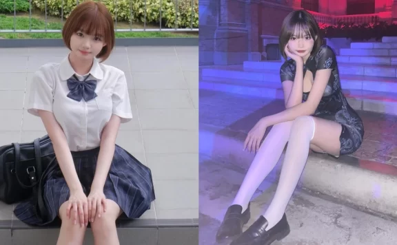 超甜美反差萌短发制服正妹「郑炜婷」!性感贴身旗袍秀前凸后翘曼妙曲线!