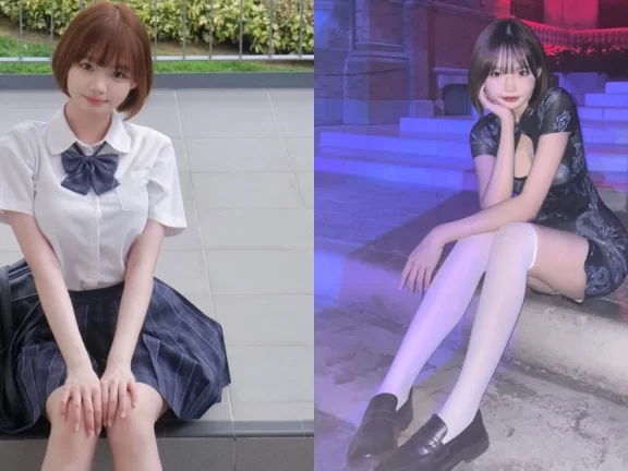 超甜美反差萌短发制服正妹「郑炜婷」!性感贴身旗袍秀前凸后翘曼妙曲线!